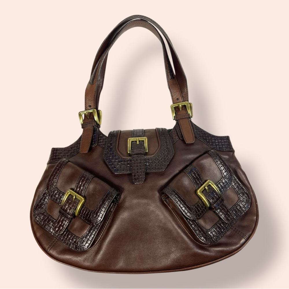 Cole Haan Brown Leather Hobo Shoudler Bag - Picture 5 of 13